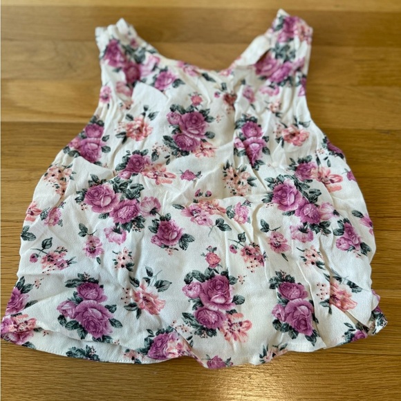 Forever 21 Tops - Floral Sleeveless Top - Pink and White